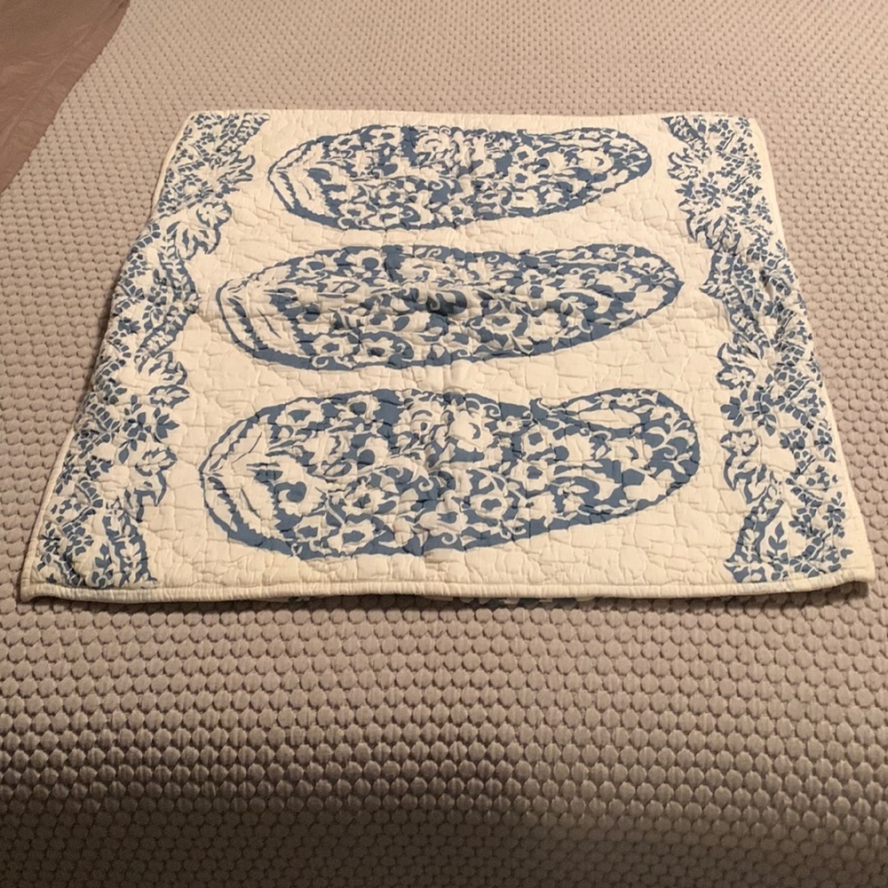 2 Pottery Barn Floral Pillows Shams
